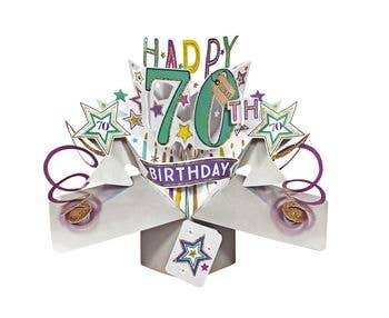 70th Birthday - Pop-Up Greeting Card - Second Nature