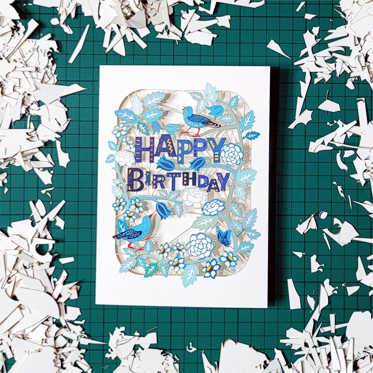 Hasppy Birthday card with two birds - OS117
