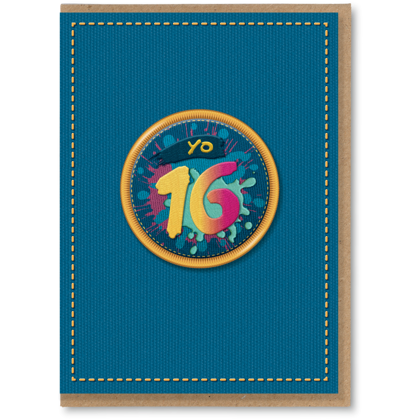 NAP256 16th birthday card, yo 16