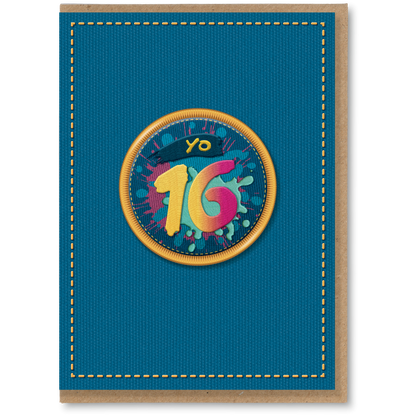 NAP256 16th birthday card, yo 16