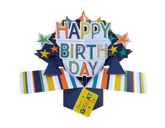 Happy Birthday Stars - Pop-Up Greeting Card - Second Nature