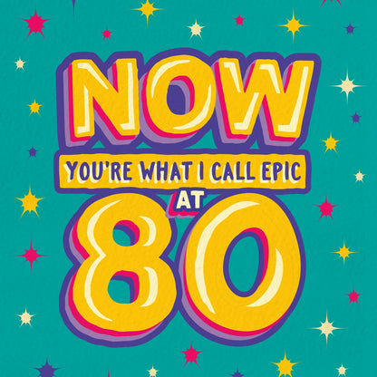GA17 Funny epic 80th milestone birthday card