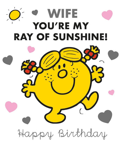 Mr Men & Little Miss Sunshine 'Wife' Birthday Card