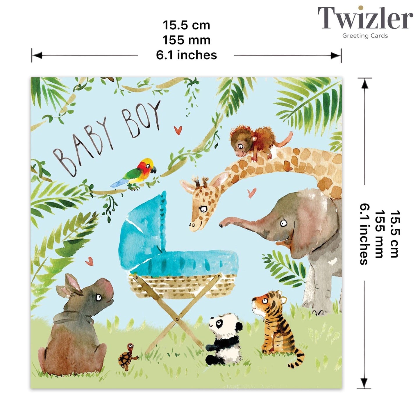 New Baby Boy Card Jungle