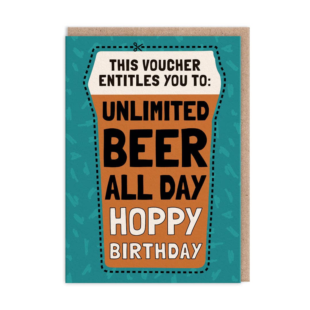 Unlimited Beer Voucher Birthday Card (9481)
