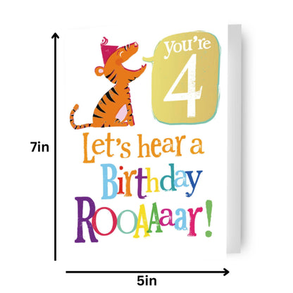 Brightside Age 4 Birthday Card