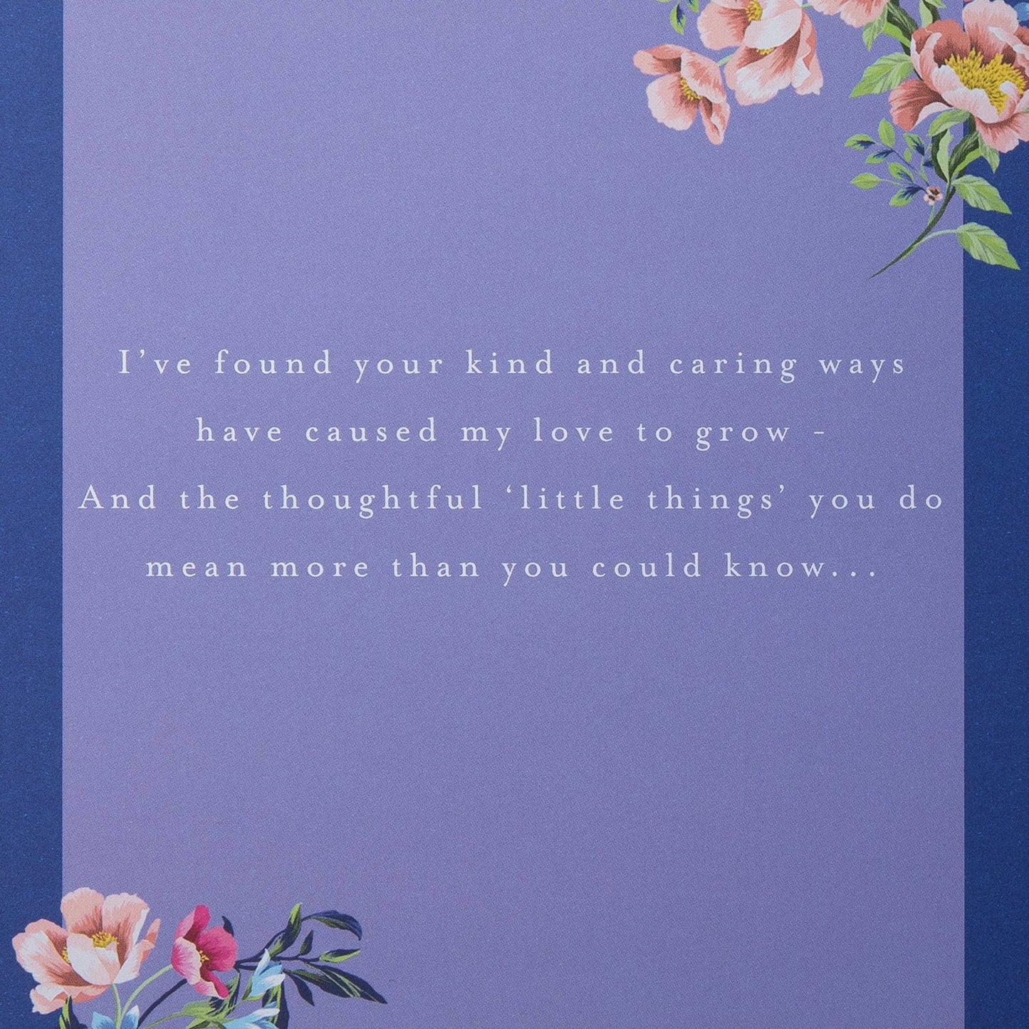 Birthday Card for Wife with Floral Design and Verse #4