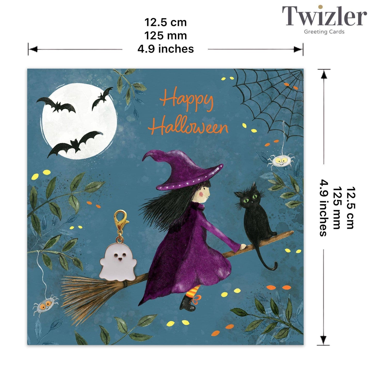 Halloween Card & Gift with Detachable Ghost Charm