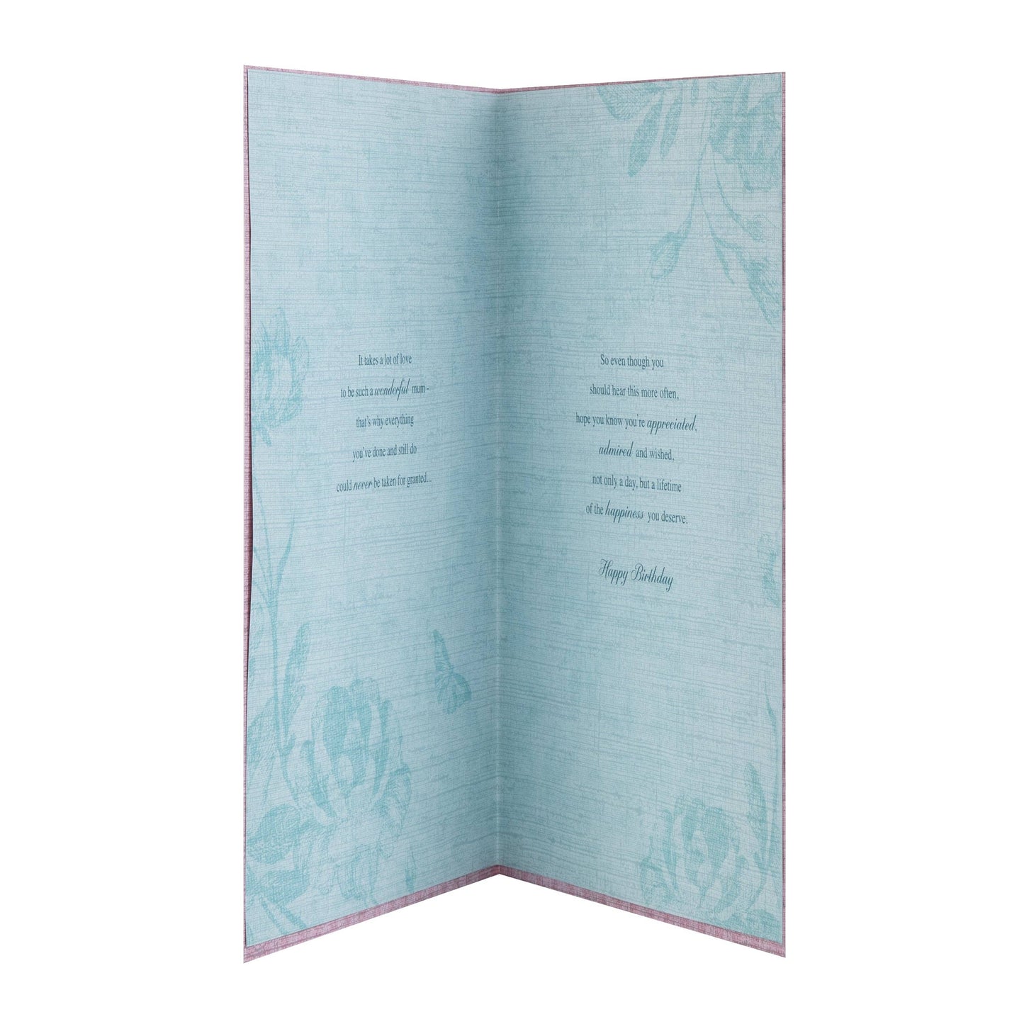 Birthday Card for Mum - Intricate Traditional Floral Design