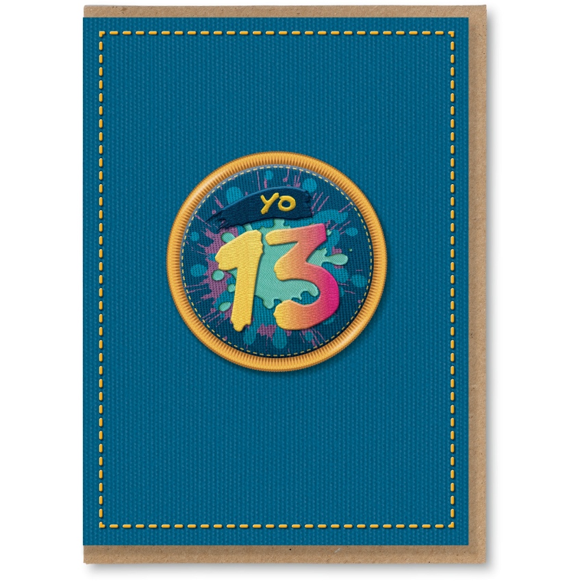 NAP253  13th birthday card, yo 13