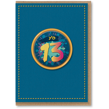 NAP253  13th birthday card, yo 13
