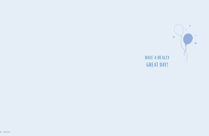 Birthday Card, Brother, Presents On Navy Pattern