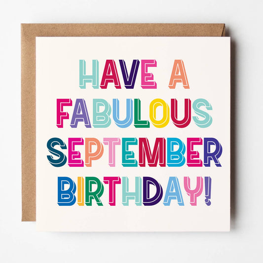 Month Of The Year - Fabulous Birthday Card