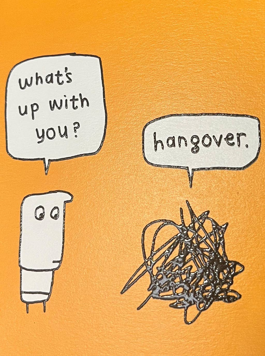 Funny Birthday Card - Embossed Hangover Greetings Card