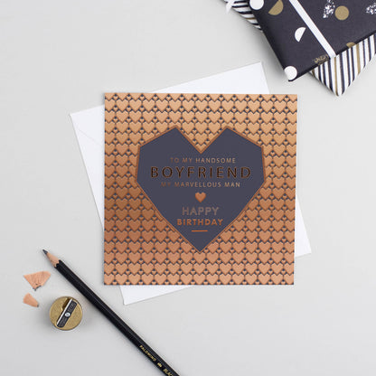Pocket Square Boyfriend Birthday Card