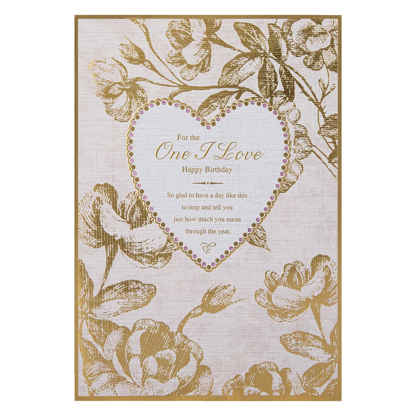 Birthday Card for Loved One - Traditional Floral Design