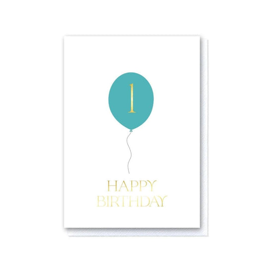 First Birthday Balloon Bunch Card