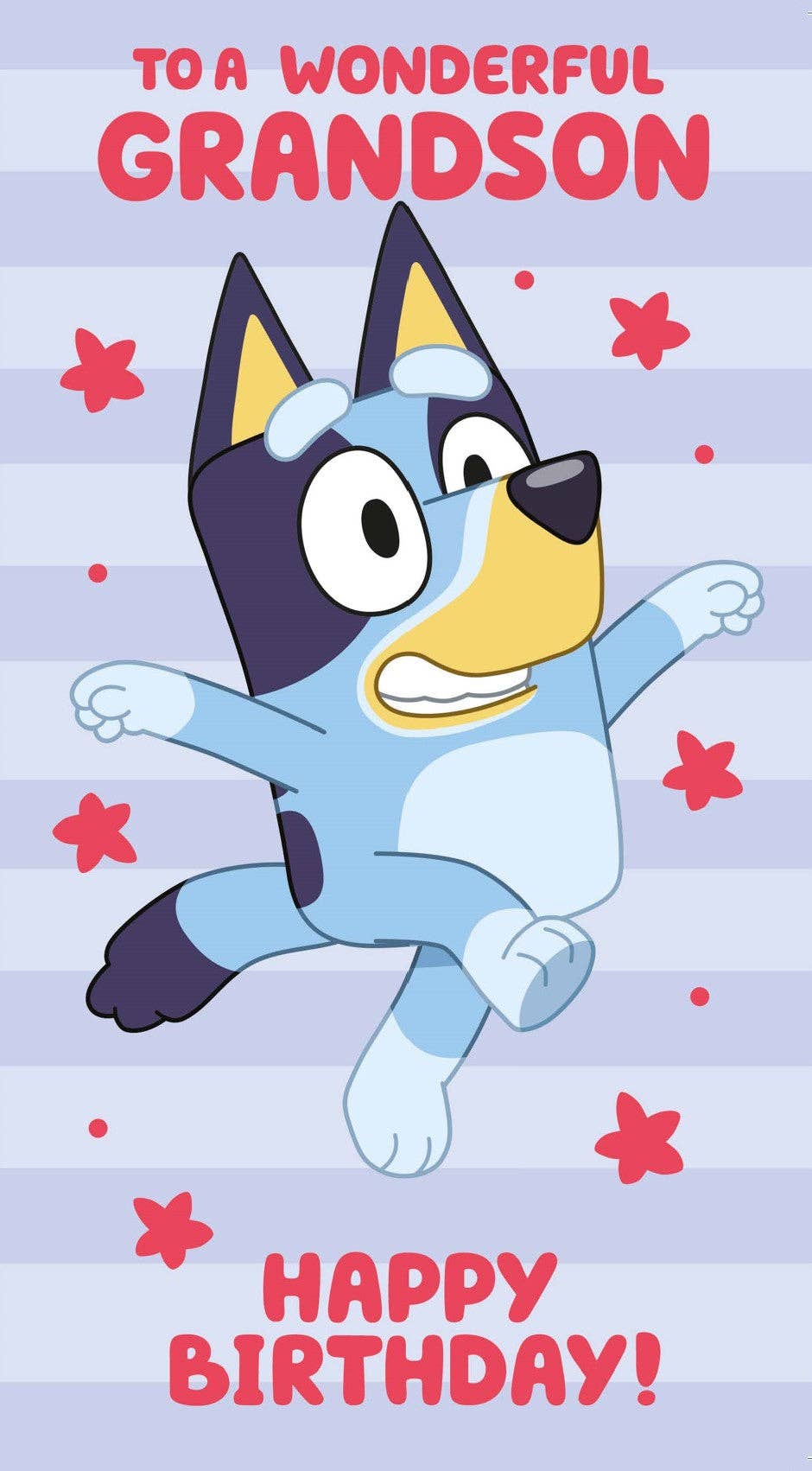 Bluey 'Grandson' Birthday Card