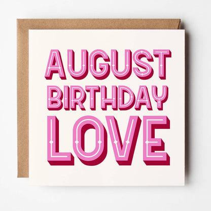 Month Of The Year - Birthday Love Card