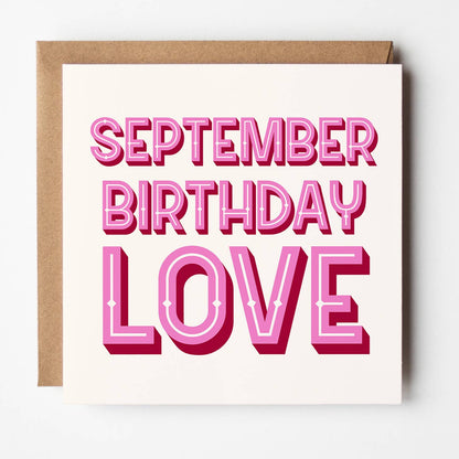 Month Of The Year - Birthday Love Card