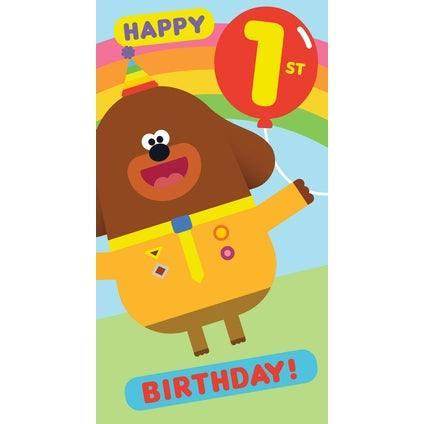 Hey Duggee Age 1 Birthday Card
