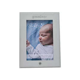 Bambino Grandson Resin Photo Frame Blue  4" x 6"