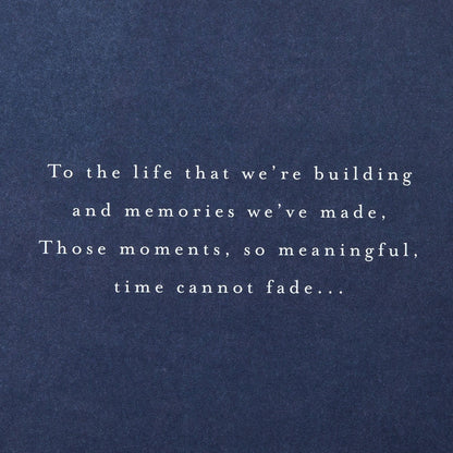 Anniversary Card for Husband - Floral Design with Verse