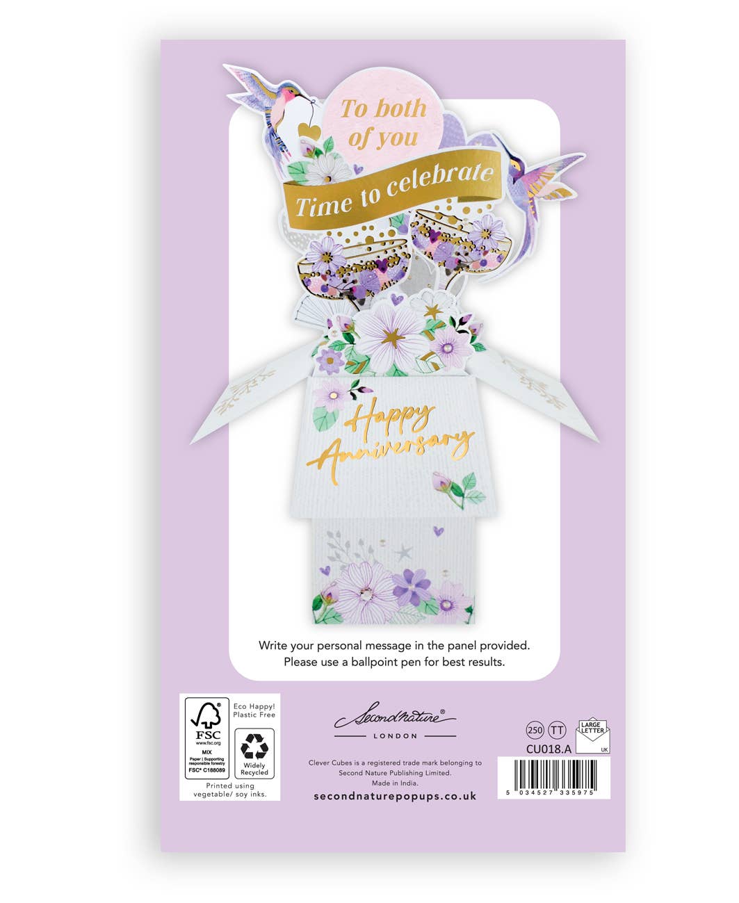 Happy Anniversary - 3D PopUp's GreetingCard - Second Nature