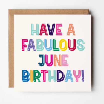 Month Of The Year - Fabulous Birthday Card