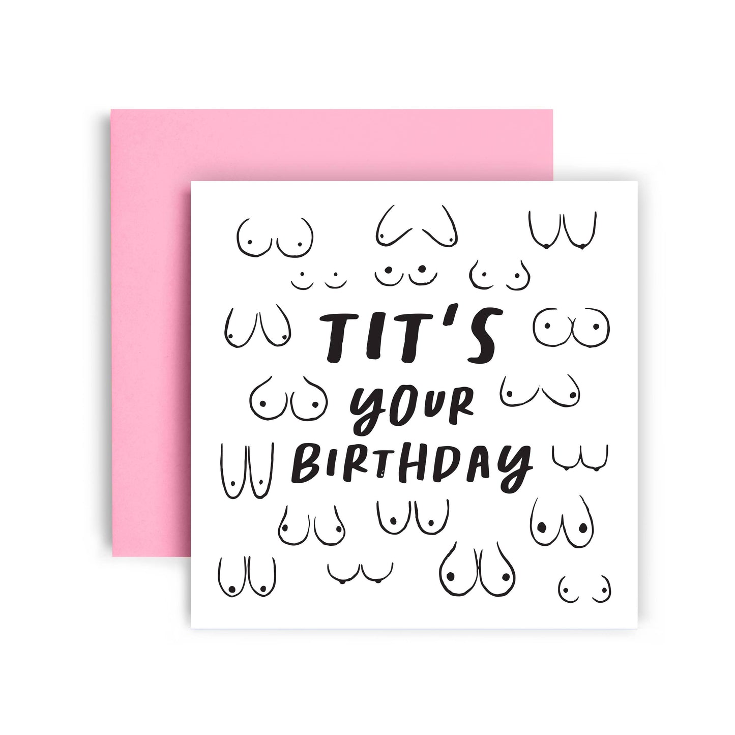 Tits Your Birthday Funny Boobs Greetings Card