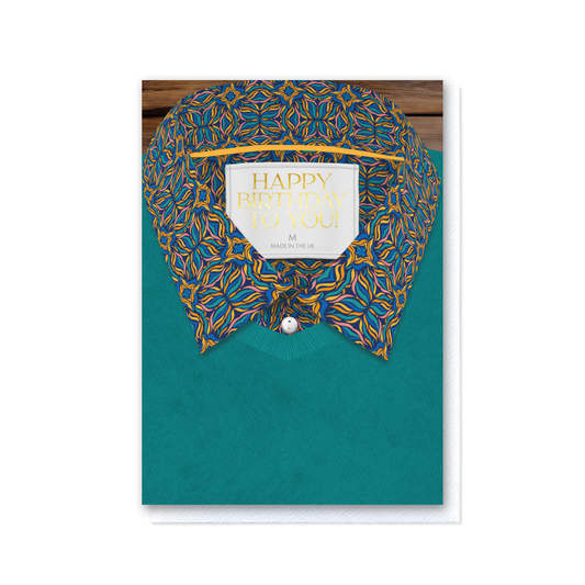 Attirely Good - Tropical Swishes Teal Happy Birthday To You