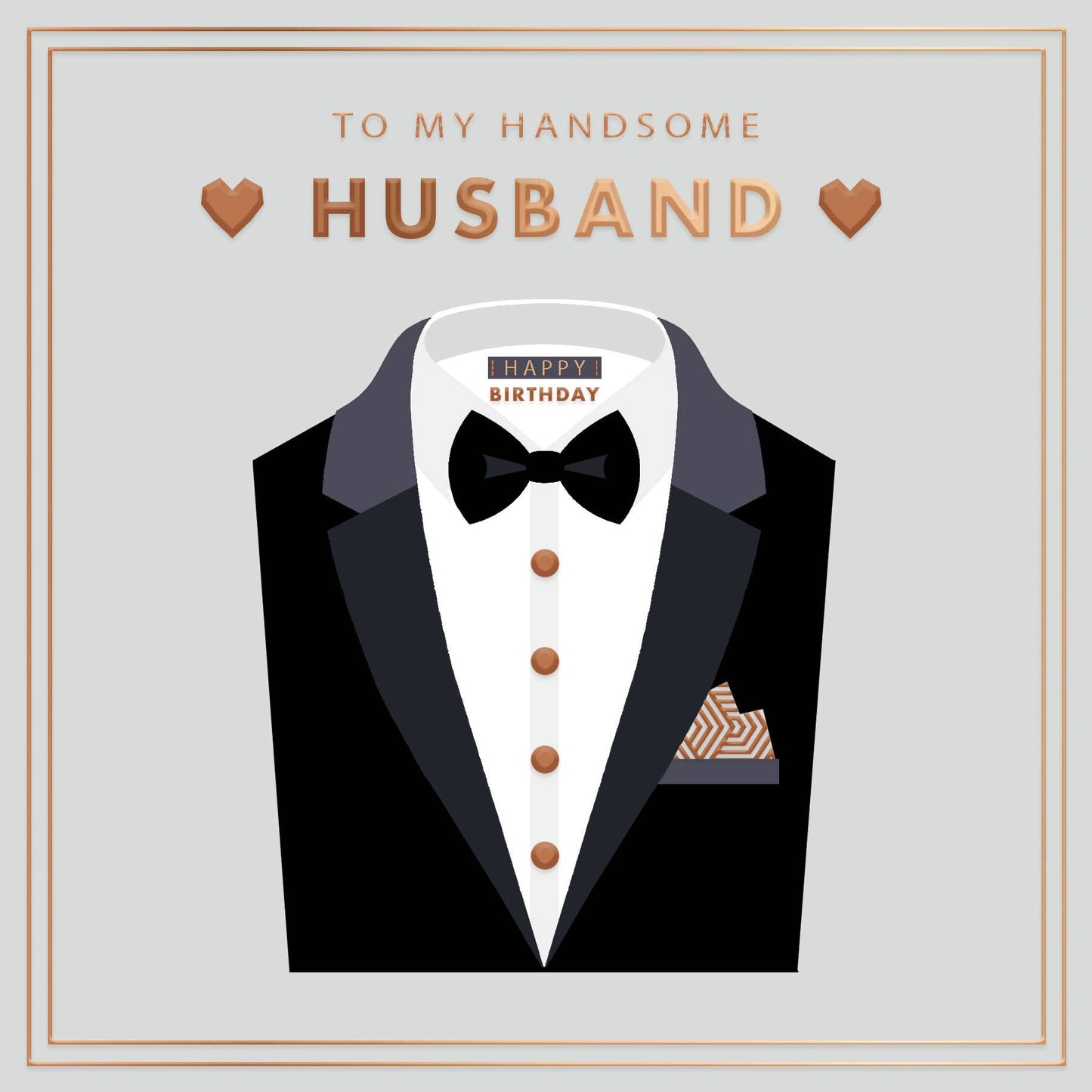 Pocket Square Husband Birthday Card