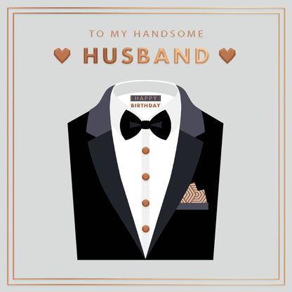 Pocket Square Husband Birthday Card