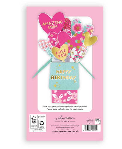 Mum, Birthday - 3D Pop Up's Greeting Card - Second Nature