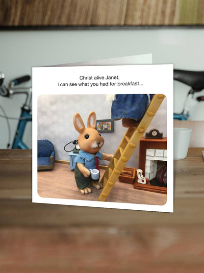 Funny Birthday Card - See Your Breakfast - by Forest_Fr1ends