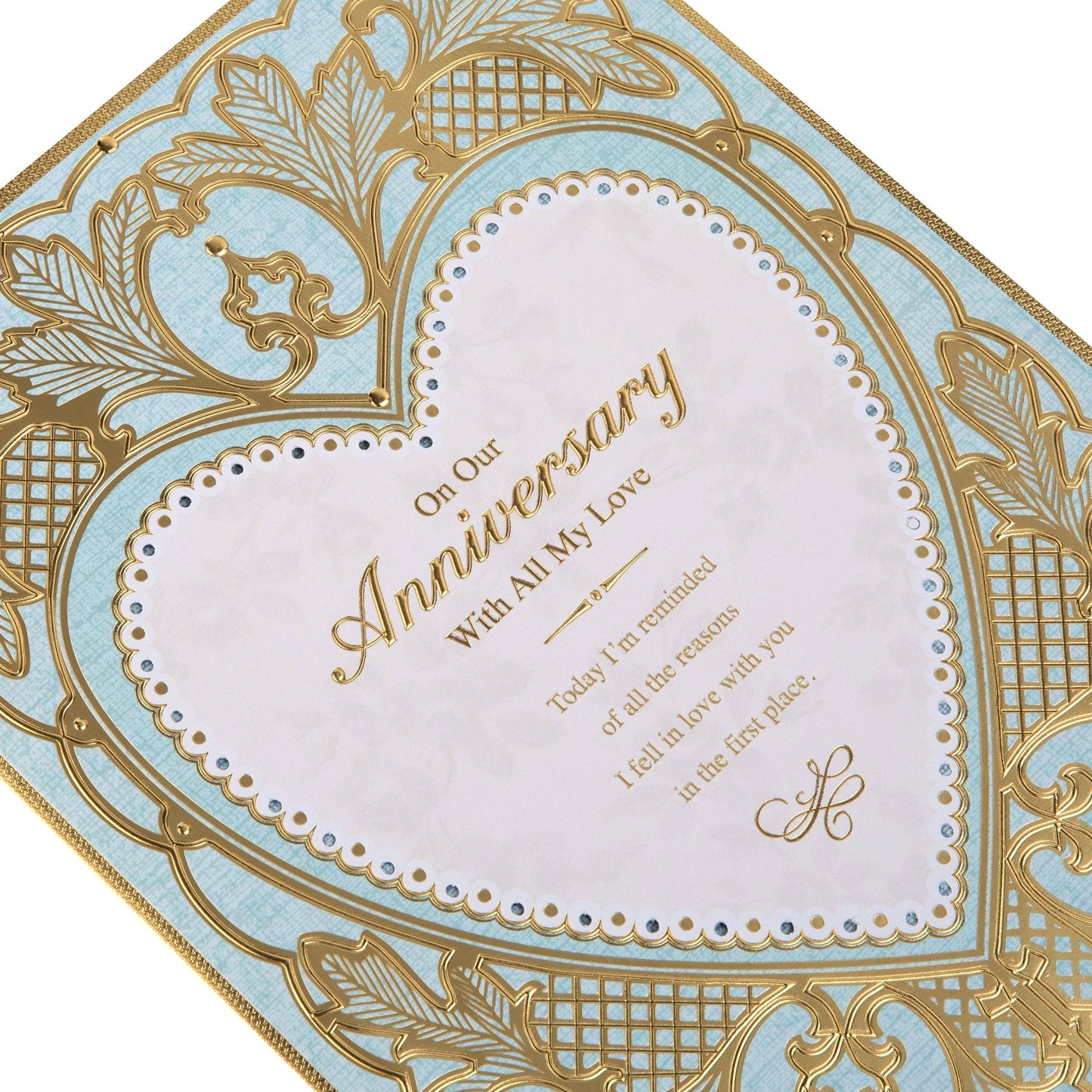 Anniversary Card - Intricate Traditional Floral Design