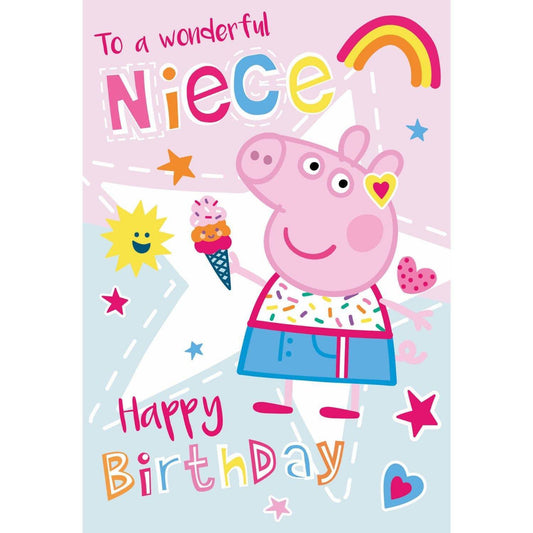 Peppa Pig Niece Birthday Card