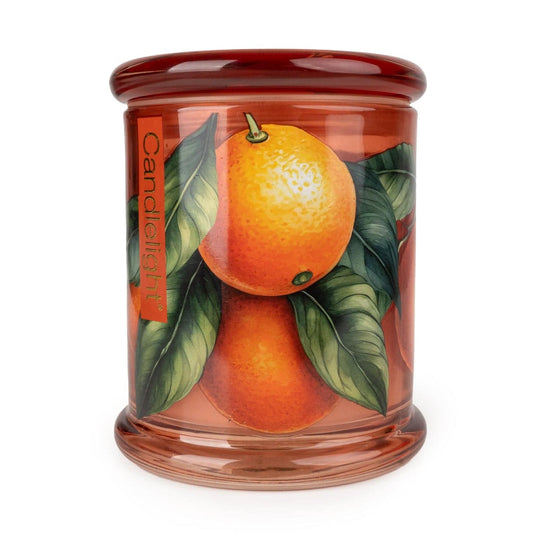 Large Glass Lidded Jar Candle - Mandarin & Orange Blossom
