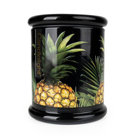 Large Glass Lidded Jar Candle - Pineapple & Coconut