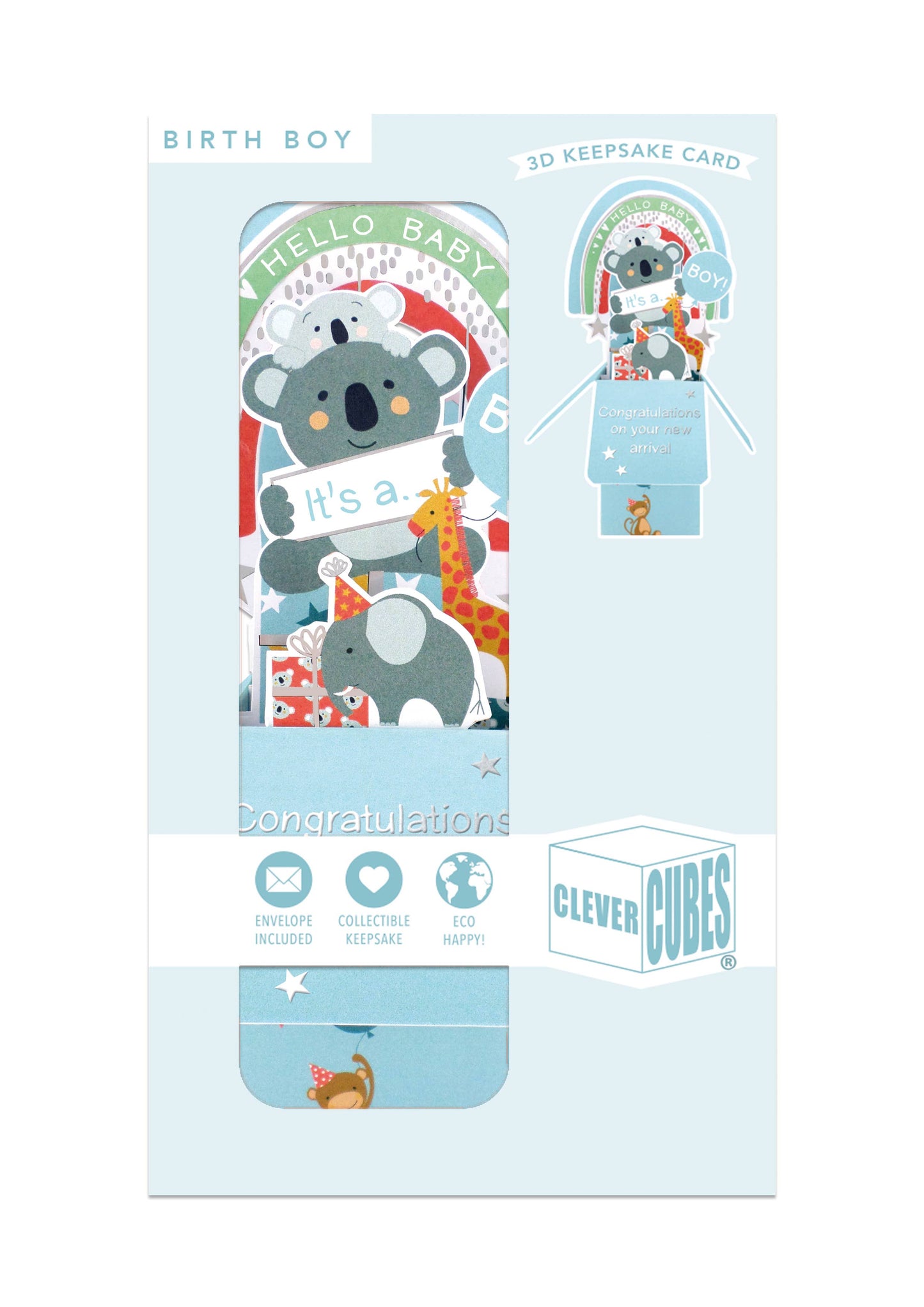 Baby Boy Koala - 3D Pop Up's Greeting Card - Second Nature