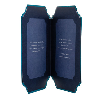 Anniversary Card for Husband - Floral Design with Verse