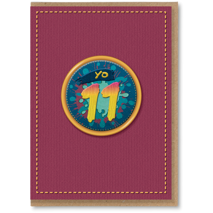 NAP251 11th birthday card, yo 11