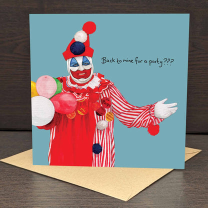 John Wayne Gacy birthday card, Dark humour greeting card