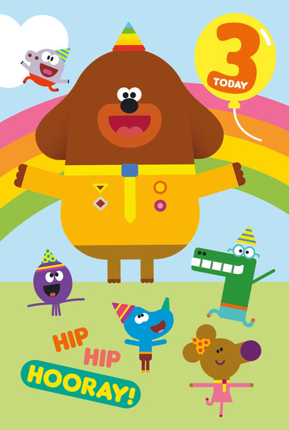Hey Duggee Age 3 Birthday Card