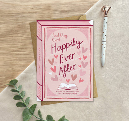 Happily Ever After – Luxury Book Anniversary Wedding Card