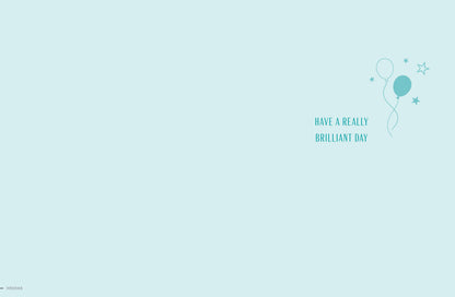 Birthday Card, Nephew, Present On Turquoise