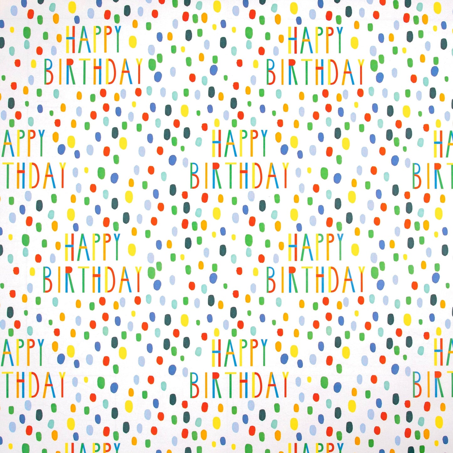 2M Colourful Happy Birthday Wrapping Paper Roll