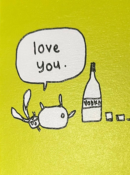 Funny Birthday Card - Embossed Love You Greetings Card