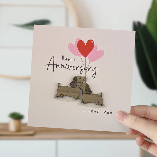 Sausage Dog Anniversary Card