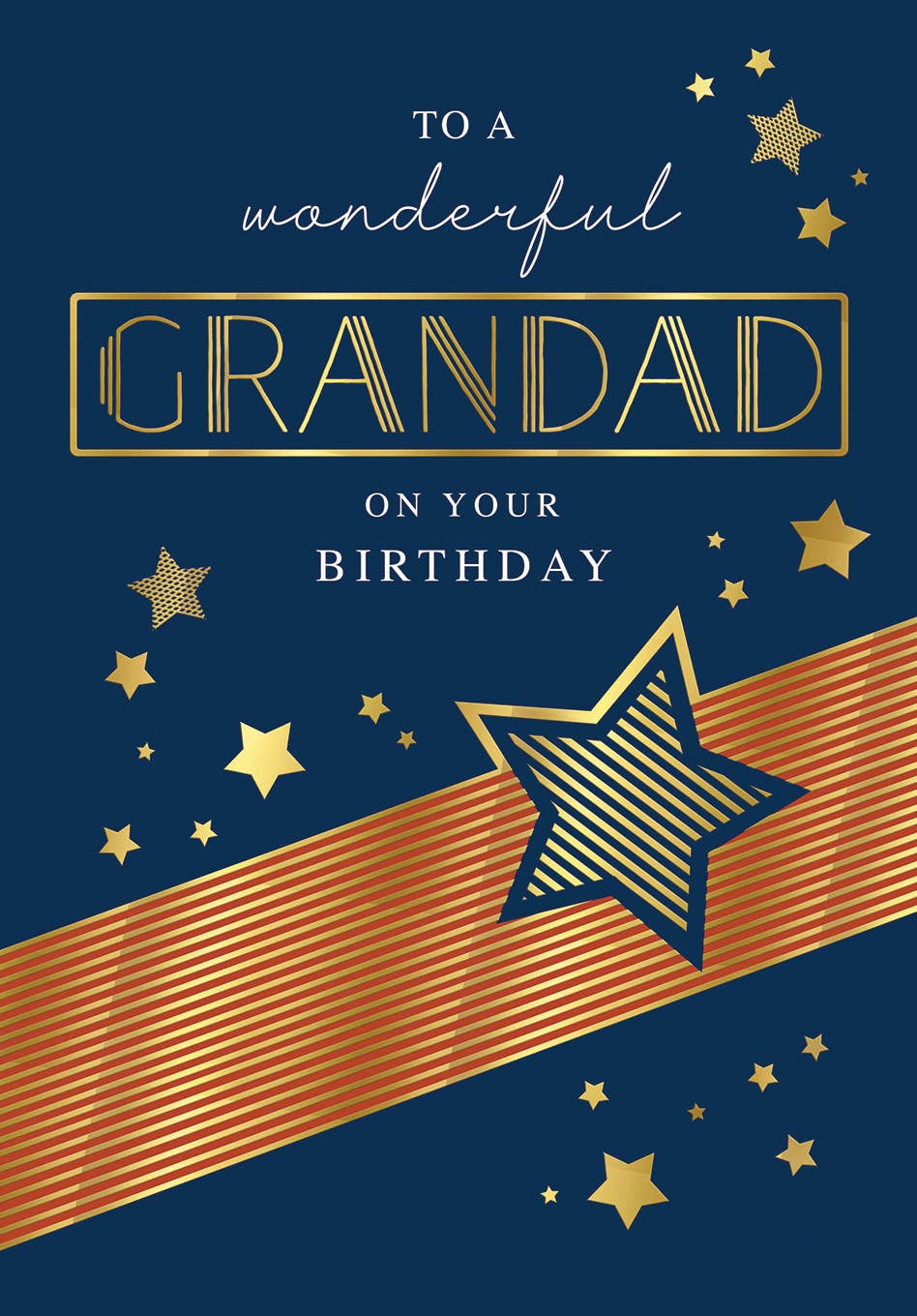 Birthday Card, Grandad, Star